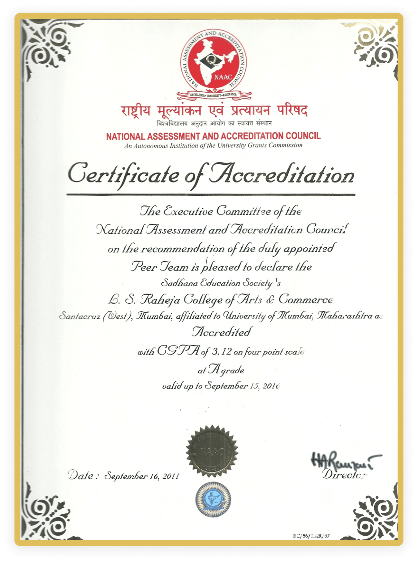 Naac Certifications